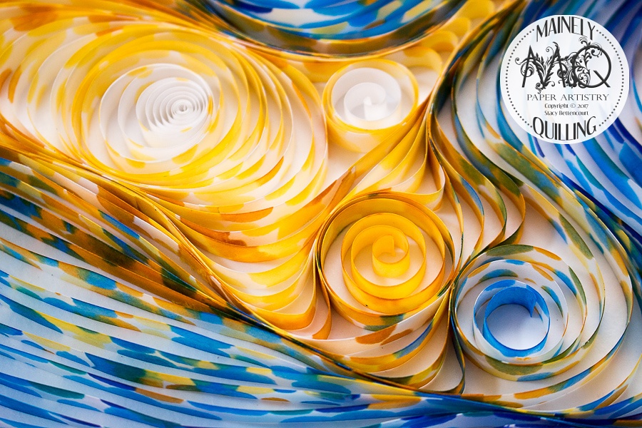 Quilled Starry Night Abstract