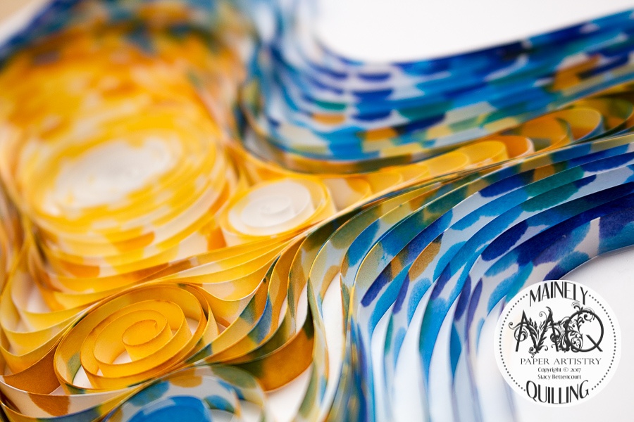 Quilled Starry Night Abstract