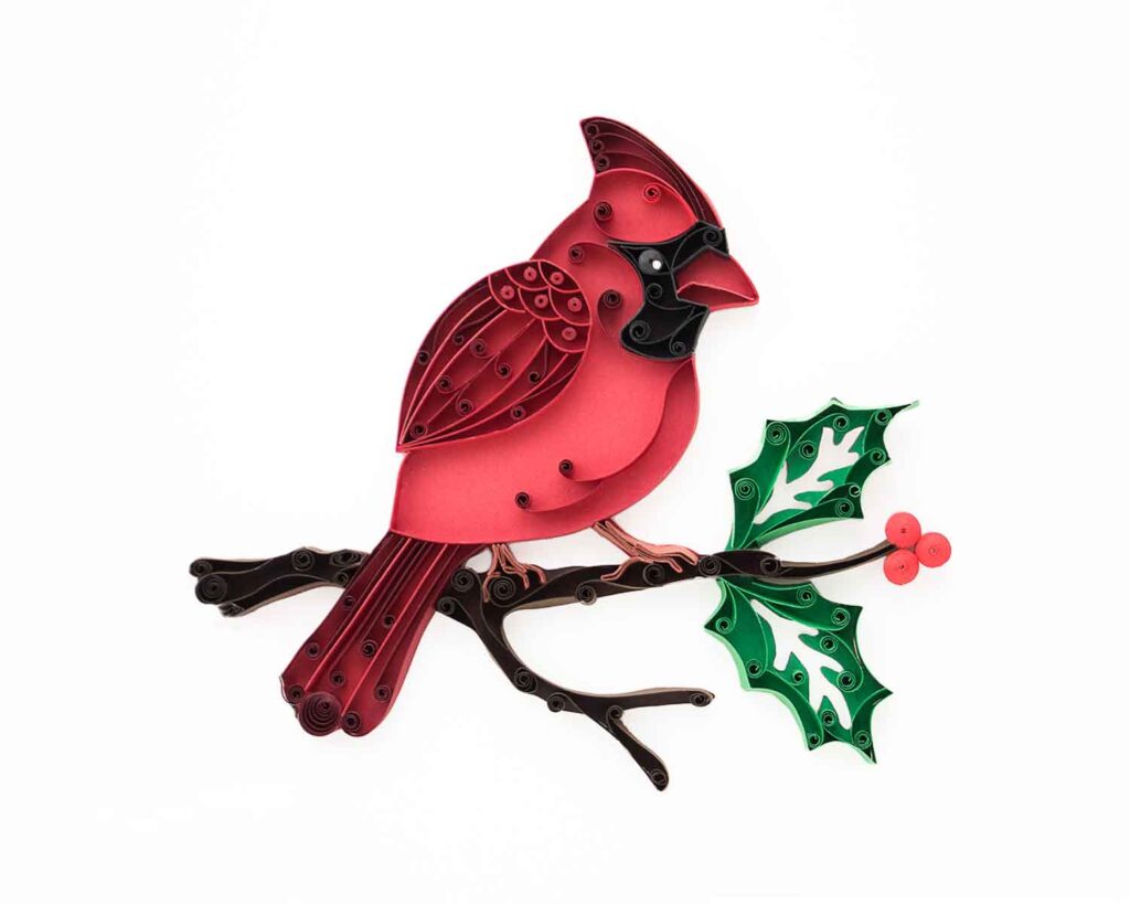 Quilled Northern Cardinal
