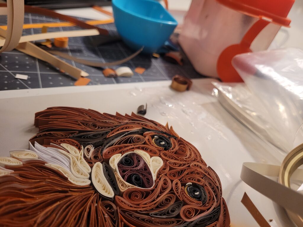 Penny the Quilled Dachshund - WIP