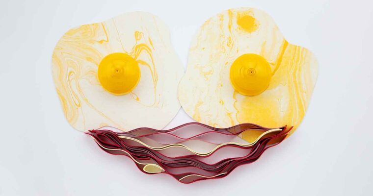 A Whimsical Quilled Bacon and Eggs Delight: Happy Breakfast