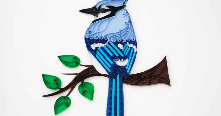 Paper Quilled Blue Jay