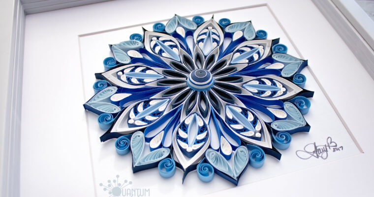 The Blue and White Quilled Mandala