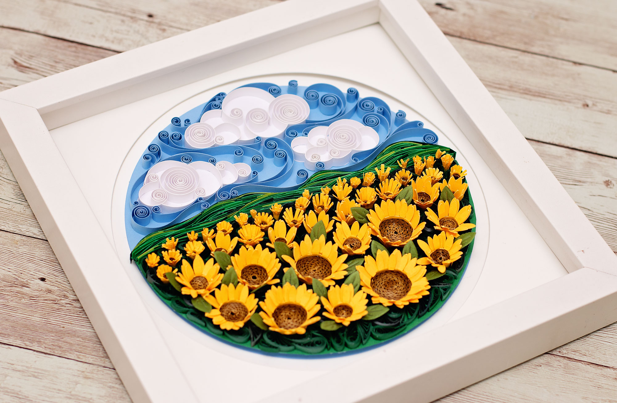 3D Quilled Sunflower Field