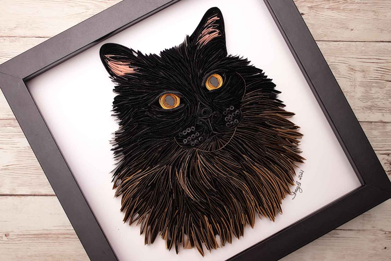 Marigold’s Essence in Paper: Quilled Cat Portrait