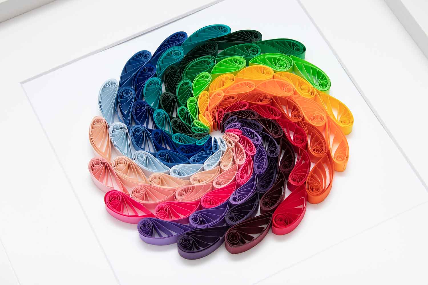 A Tale of Two Quilled Rainbow Spirals