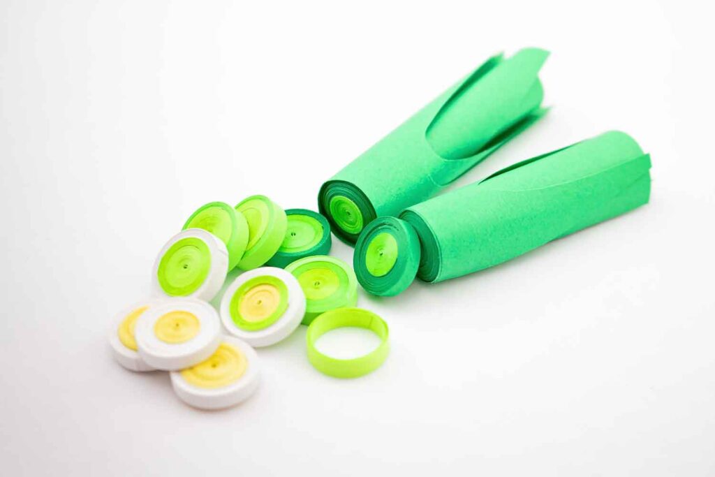 Paper Quilled Chopped Leeks