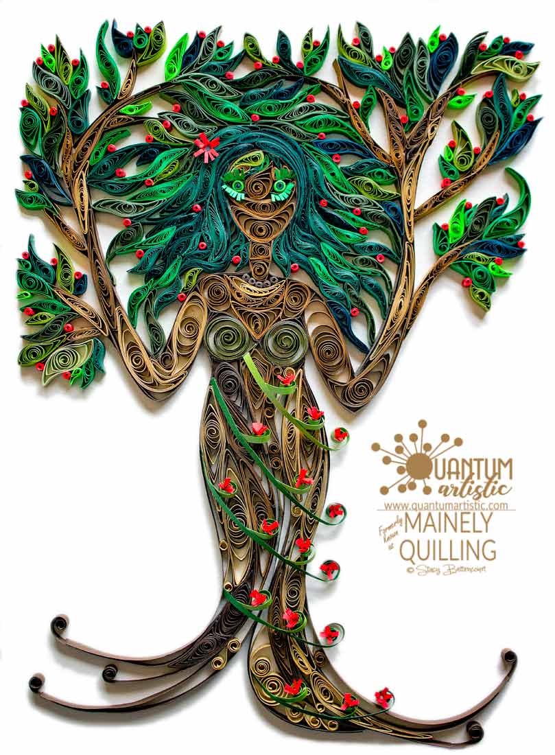 Quilled Dryad: A Paper Art Tribute to Nature’s Spirit