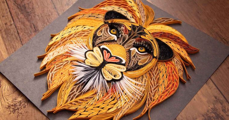 Roaring to Life: The Artistry Behind My Second Quilled Lion