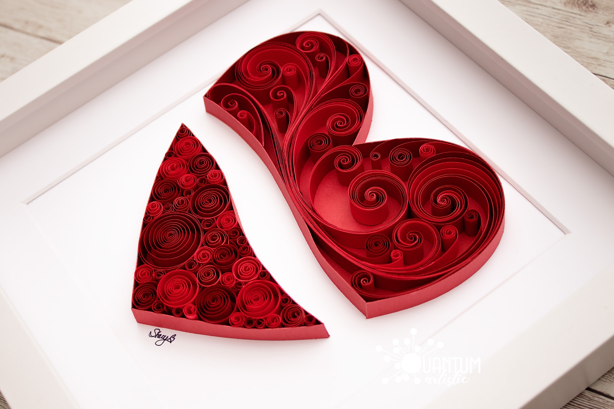 A Quilled Scrollwork Heart: A Tale of Unfinished Artistry