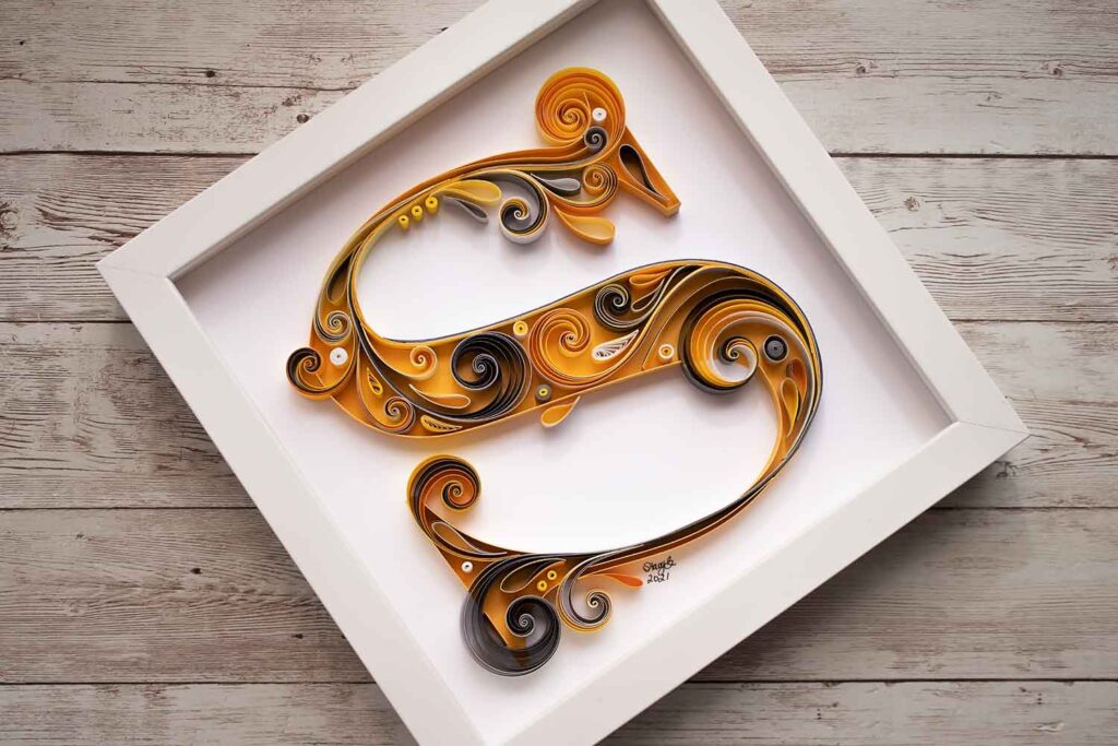 Quilled Letter S Monogram
