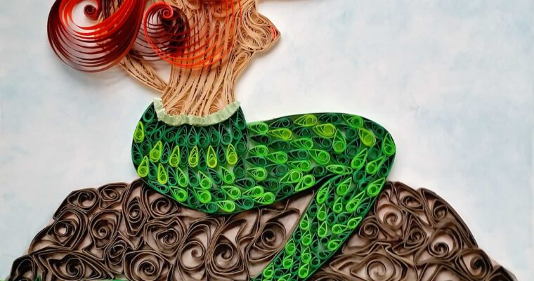 Embarking on an Artistic Odyssey: My Quilled Mermaid
